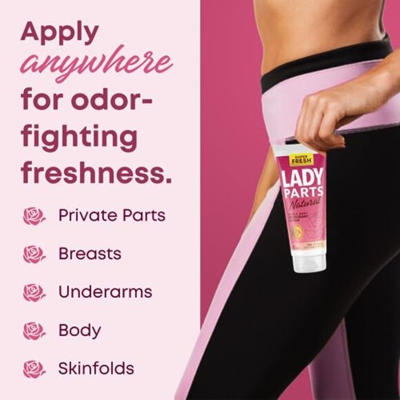 Lady Parts Natural Deodorant Lotion for Private Parts & Body/Arabian Jasmine/ros - Picture 2 of 9